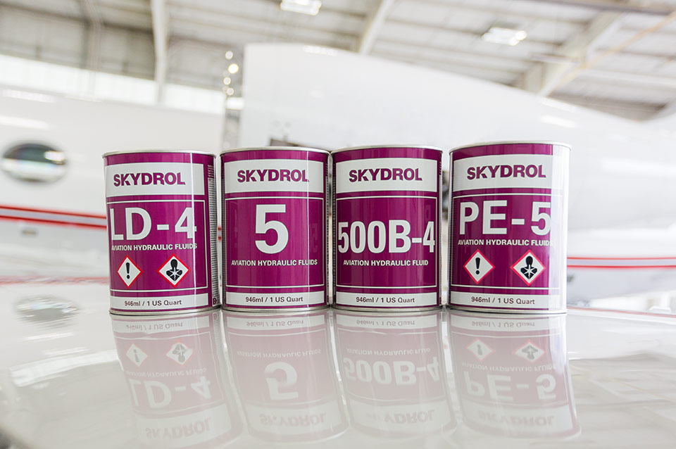 Skydrol aviation hydraulic fluids