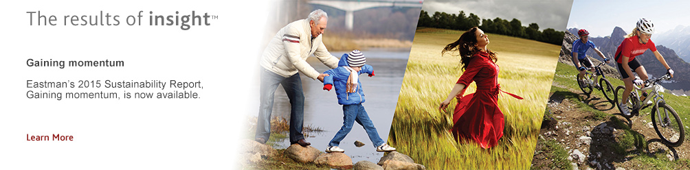 Eastman's 2015 Sustainability Report, Gaining Momentum, is now available.