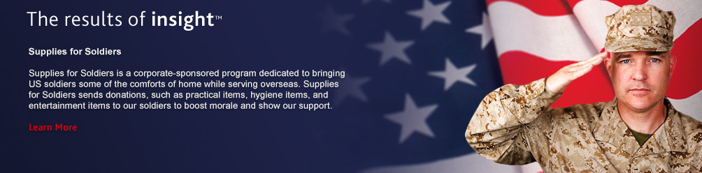 upplies for Soldiers is a corporate-sponsored program dedicated to bringing US soldiers some of the comforts of home while serving overseas.