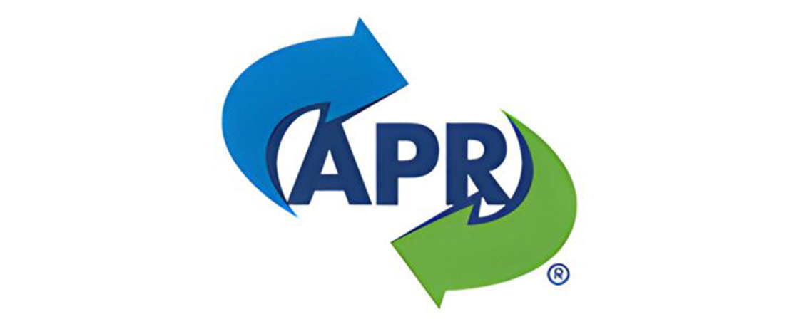 Association of Plastic Recyclers (APR) endorsement logo.