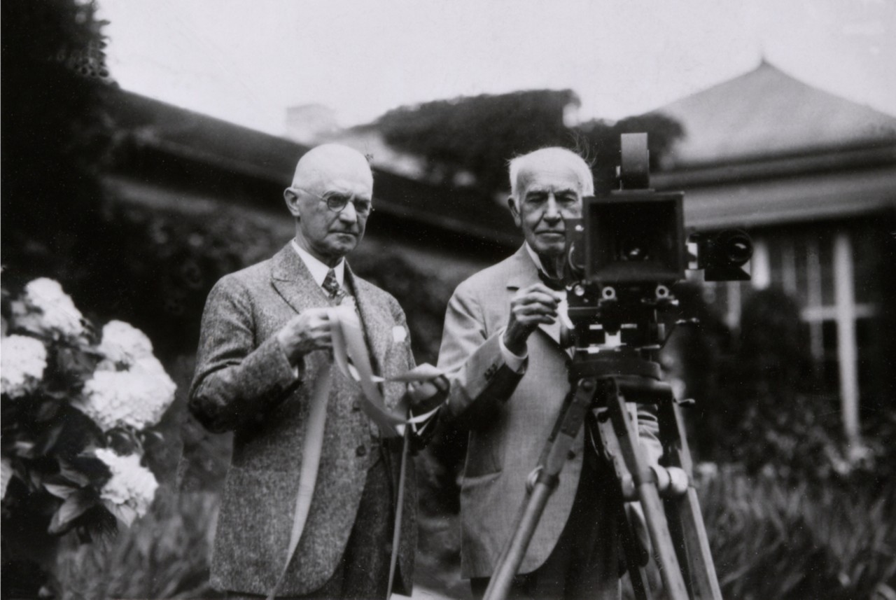 Eastman Kodak founder George Eastman and Thomas Edison 