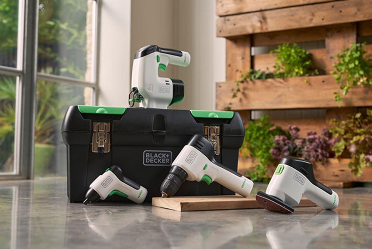 BLACK+DECKER reviva sustainability-led power tools line with Tritan Renew copolyester 
