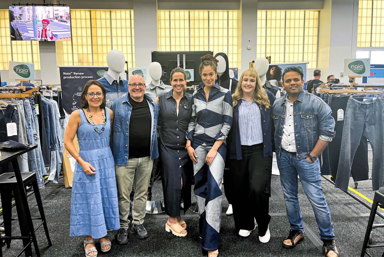  Eastman Naia unveiled a four-look denim capsule collection created in collaboration with Advance Denim at this year’s Kingpins New York. 