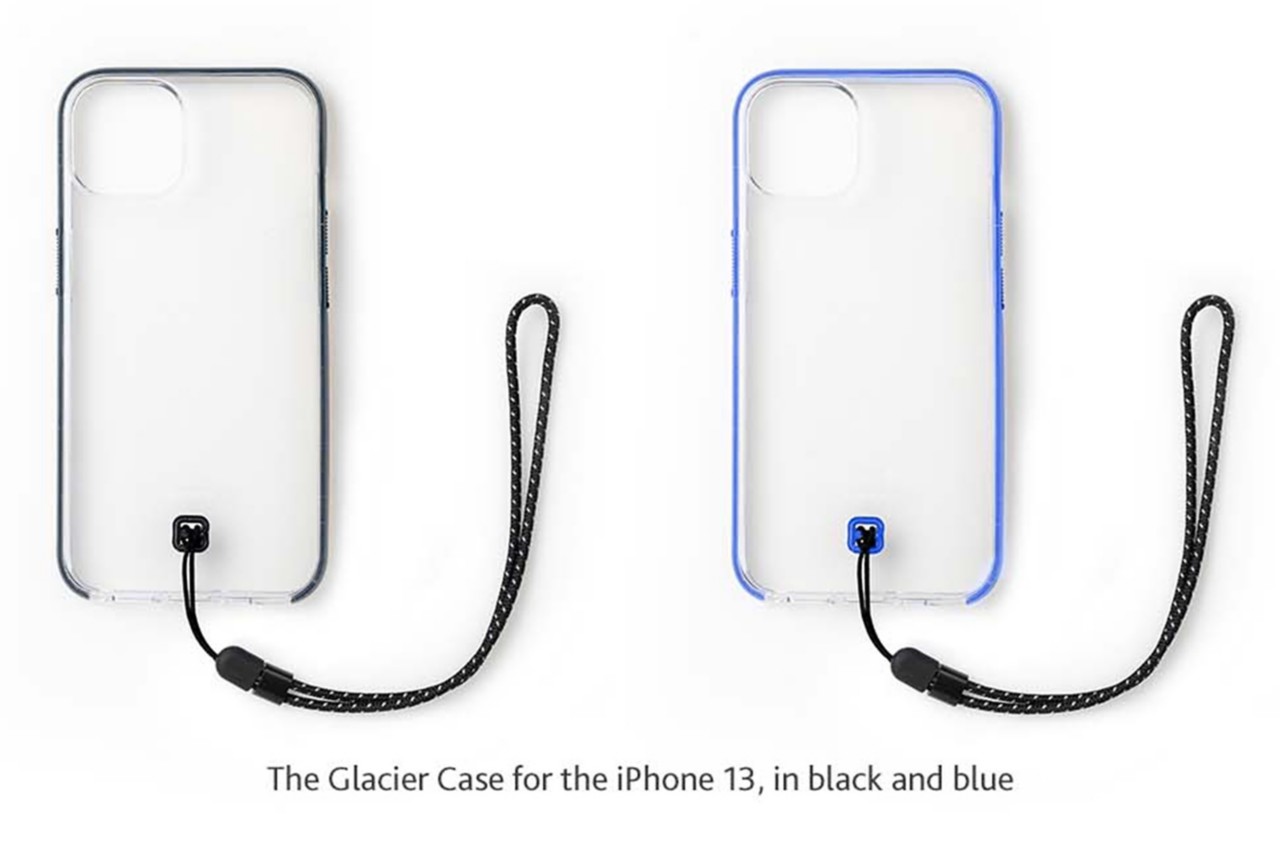 Front view of Lander blue and black glacier case side by side 